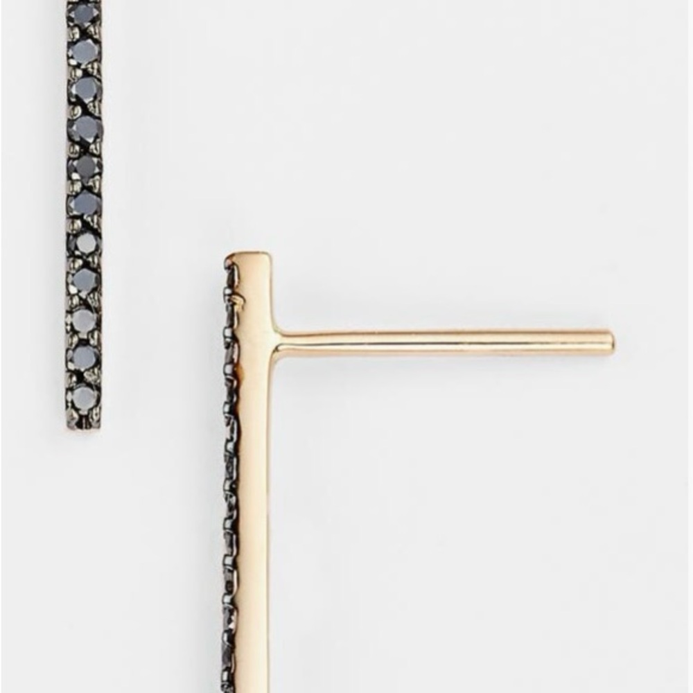 Kismet by Milka 14k Rose Gold and Black Diamond Earrings